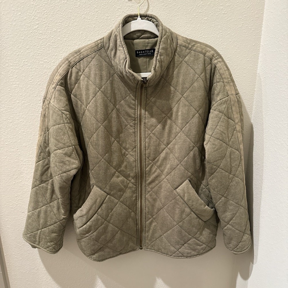 Bagatelle Light Olive Quilted Jacket
